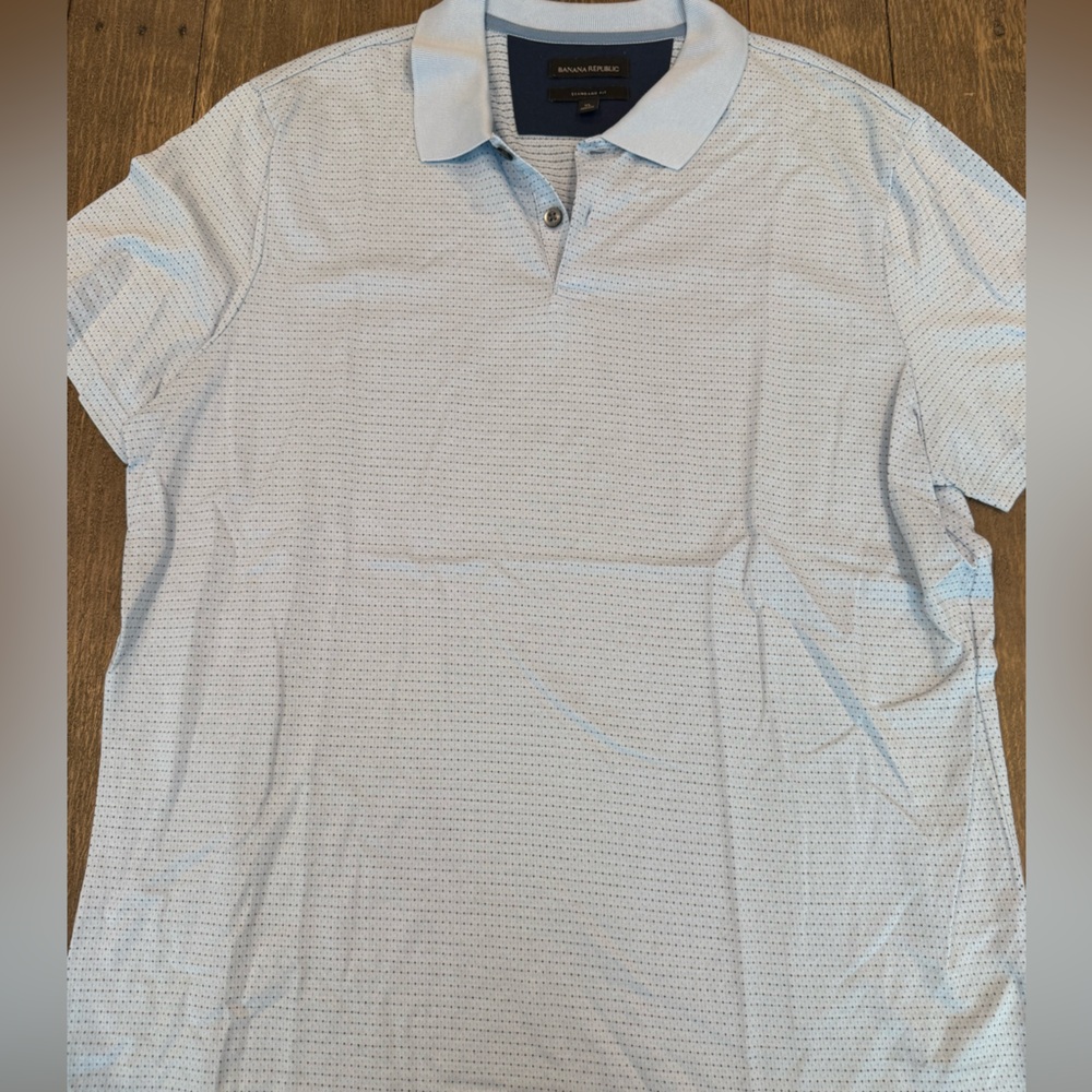 Banana Republic Sky Blue Polo Shirt